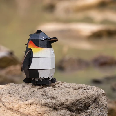 Gambar Mieredu Puzzle 3d Build & Sound Penguin Set 31 Pcs - Hitam/putih