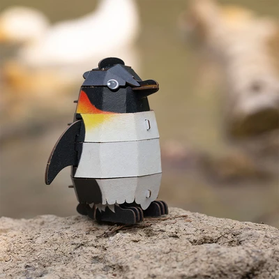 Gambar Mieredu Puzzle 3d Build & Sound Penguin Set 31 Pcs - Hitam/putih