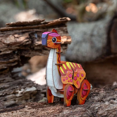 Gambar Mieredu Puzzle 3d Build & Sound Brachiosaurus Set 38 Pcs - Oranye