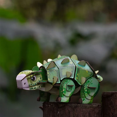 Gambar Mieredu Puzzle 3d Build & Sound Ankylosaurus Set 39 Pcs - Hijau