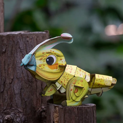 Gambar Mieredu Puzzle 3d Build & Sound Ankylosaurus Set 39 Pcs - Hijau