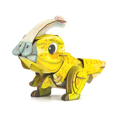 Gambar Mieredu Puzzle 3d Build & Sound Parasaurolophus Set 40 Pcs - Kuning