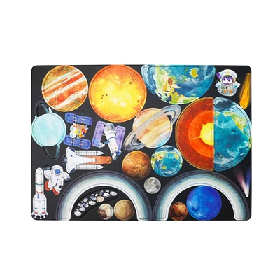 Gambar Mieredu Puzzle Magnetic Pad Solar System Set 27 Pcs - Hitam
