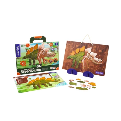 Gambar Mieredu Magnetic Pad Stegosaurus Set 72 Pcs - Hijau