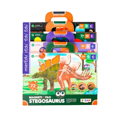 Gambar Mieredu Magnetic Pad Stegosaurus Set 72 Pcs - Hijau