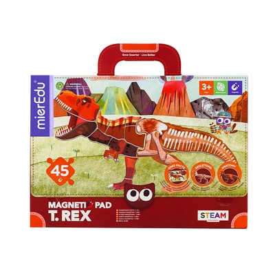 Gambar Mieredu Magnetic Pad Tyrannosaurus Set 45 Pcs - Merah