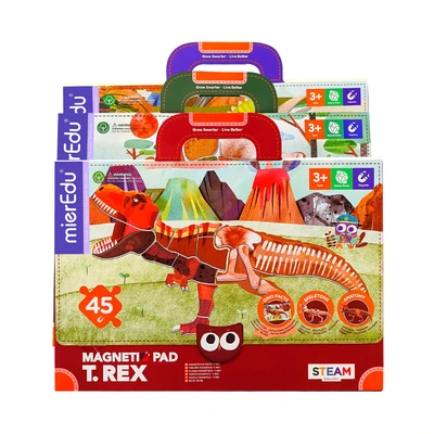 Gambar Mieredu Magnetic Pad Tyrannosaurus Set 45 Pcs - Merah