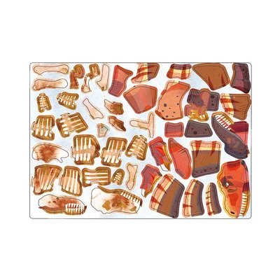 Gambar Mieredu Magnetic Pad Tyrannosaurus Set 45 Pcs - Merah