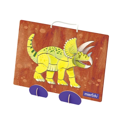 Gambar Mieredu Magnetic Pad Triceratops Set 54 Pcs - Cokelat