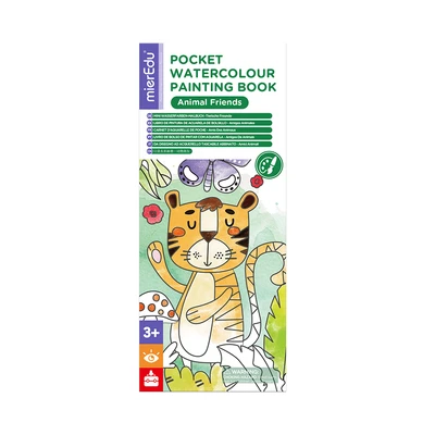 Gambar Mieredu Pocket Watercolour Painting Book Animal Friends - Mix