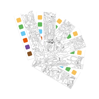 Gambar Mieredu Pocket Watercolour Painting Book Animal Friends - Mix