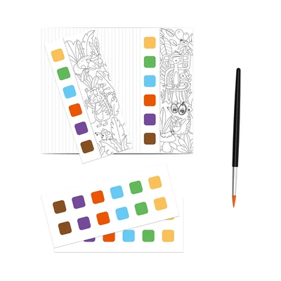 Gambar Mieredu Pocket Watercolour Painting Book Animal Friends - Mix