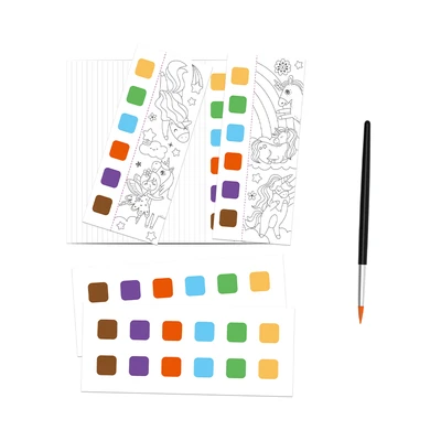 Gambar Mieredu Set Pocket Watercolour Painting Unicorns - Mix