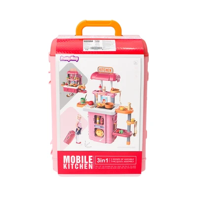 Gambar Pretty Missy Playset 3 In 1 Mobile Kitchen Luggage - Pink