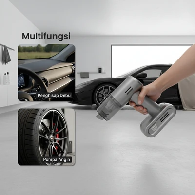 Gambar Otto Klasse Vacuum Cleaner Dengan Pompa Angin Kendaraan Cordless - Silver