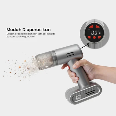 Gambar Otto Klasse Vacuum Cleaner Dengan Pompa Angin Kendaraan Cordless - Silver