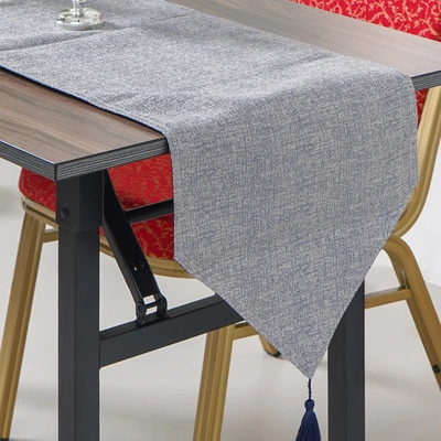 Gambar Informa Mardatila Table Runner Polyester Jacquard 33x180 cm - Biru