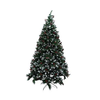 Gambar Noelle 225 cm Pohon Natal Christmas Prelit Cone Berry - Hijau Tua