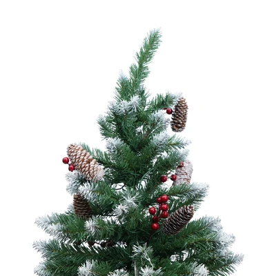 Gambar Noelle 225 cm Pohon Natal Christmas Prelit Cone Berry - Hijau Tua