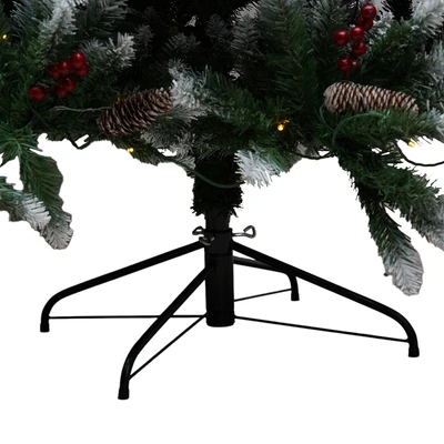 Gambar Noelle 225 cm Pohon Natal Christmas Prelit Cone Berry - Hijau Tua