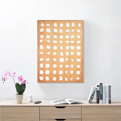 Gambar Informa Lukisan Kanvas Handmade & Print Orange 102.6x142.6 cm - Mix