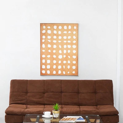 Gambar Informa Lukisan Kanvas Handmade & Print Orange 102.6x142.6 cm - Mix