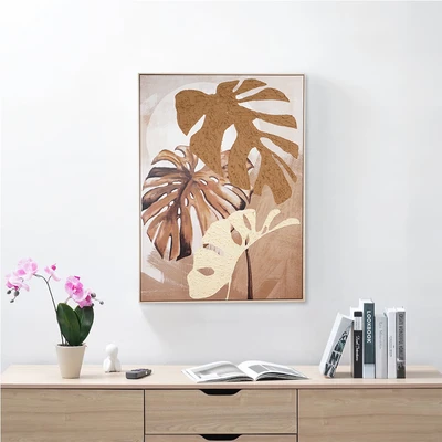 Gambar Informa Lukisan Kanvas Handmade Oil Paint 102.6x142.6 cm - Cokelat