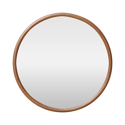 Gambar Informa Cermin Dinding Dekorasi Plastik Round 60x3x60 cm - Cokelat Walnut
