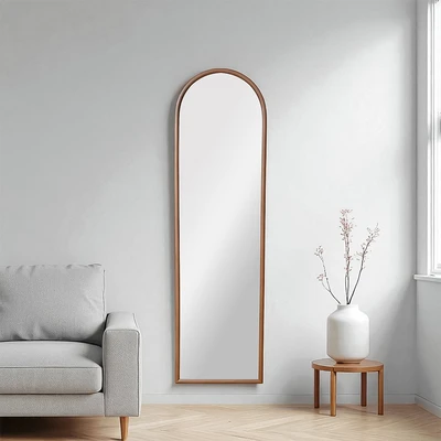 Gambar Informa Cermin Dinding Dekorasi Plastik Arch 40x3x150 cm - Cokelat Walnut