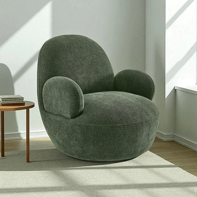 Gambar Informa Angel Sofa Putar Fabric 1 Seater - Hijau Olive