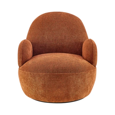 Gambar Informa Angel Sofa Putar Fabric 1 Seater - Merah Terracotta