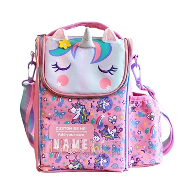 Gambar Kiddy Star Tas Kotak Makanan Anak Fabric Unicorn Large - Pink