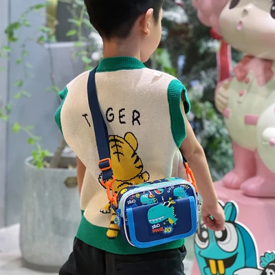 Gambar Kiddy Star Tas Selempang Cool Dino - Biru