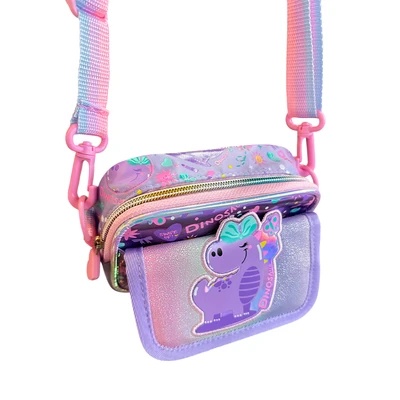 Gambar Kiddy Star Tas Selempang Anak Dino - Ungu