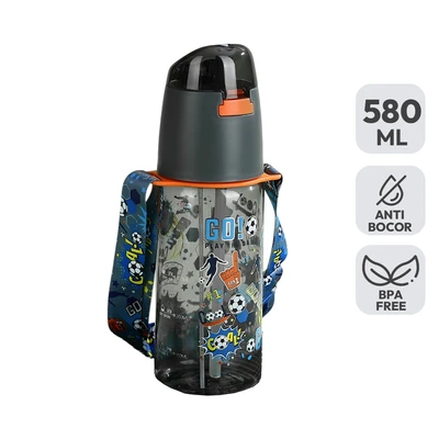 Gambar Kiddy Star Botol Minum Tumbler Anak Ball 580 Ml - Abu-abu