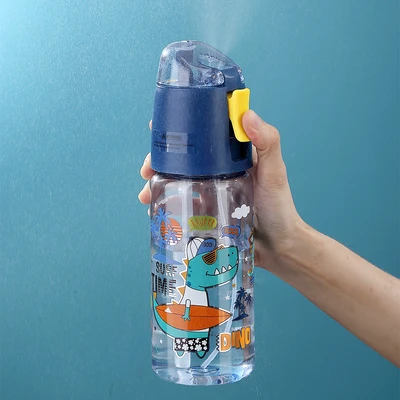 Gambar Kiddy Star Botol Minum Tumbler Anak Dino 580 Ml - Biru