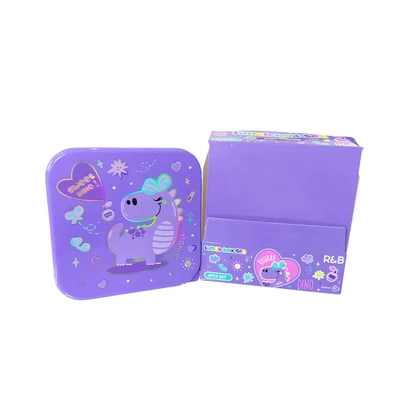 Gambar Kiddy Star Kotak Makanan Anak Plastik Dino Set 4 Pcs - Mix