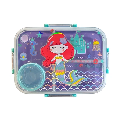 Gambar Kiddy Star Kotak Makan 3 Sekat Mermaid 1.2 Liter - Mix