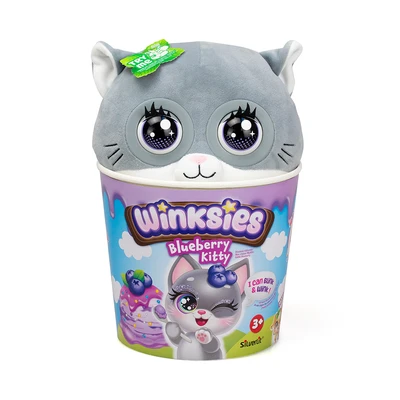 Gambar Silverlit Winksies Boneka Plush Blueberry Kitte - Abu-abu