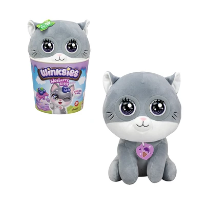 Gambar Silverlit Winksies Boneka Plush Blueberry Kitte - Abu-abu