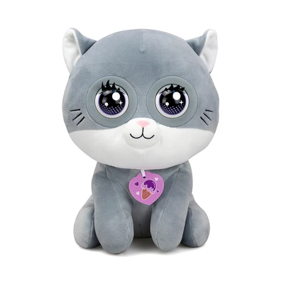 Gambar Silverlit Winksies Boneka Plush Blueberry Kitte - Abu-abu