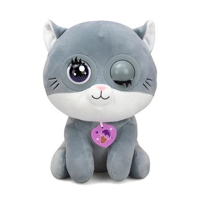 Gambar Silverlit Winksies Boneka Plush Blueberry Kitte - Abu-abu