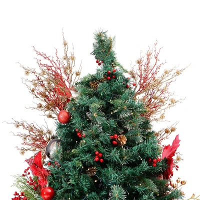 Gambar Noelle 240 cm Pohon Natal Christmas Prelit Berry Cone - Hijau