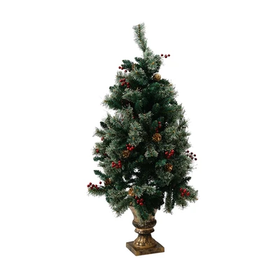 Gambar Noelle 120 cm Pohon Natal Christmas Prelit Berry Cone- Hijau