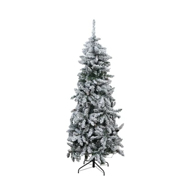 Gambar Noelle 180 cm Pohon Natal Christmas Prelit Snow Flocked Down Sweeped - Hijau/Putih