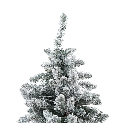 Gambar Noelle 240 cm Pohon Natal Christmas Prelit Snow Flocked - Hijau/Putih