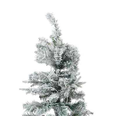 Gambar Noelle 210 cm Pohon Natal Christmas Prelit Snowy Slim - Hijau/Puith
