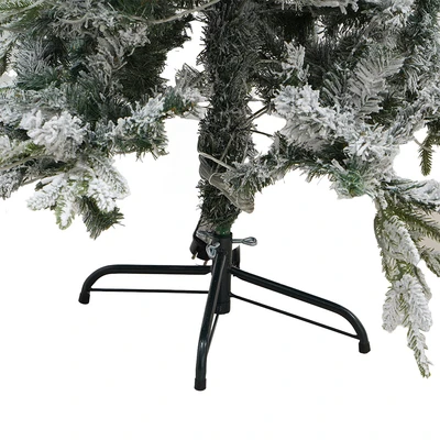 Gambar Noelle 210 cm Pohon Natal Christmas Prelit Snowy Slim - Hijau/Puith