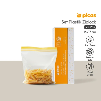 Gambar Picas Plastik Ziplock Makanan Double Zipper Small Set 25 pcs