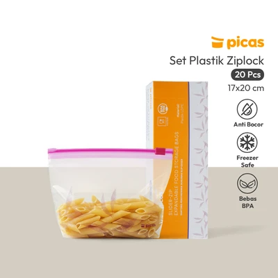 Gambar Picas Plastik Ziplock Makanan Slider Zipper Small Set 20 pcs